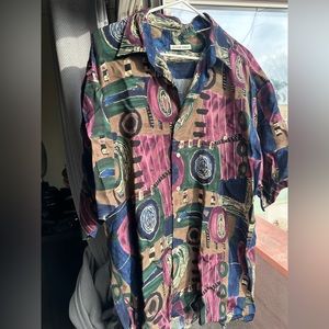 Vintage Burma bibas button up, short sleeve size Large men’s